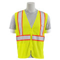 Erb Safety Safety Vest, Flame Retardant Treated, Class 2, S195C, Hi-Viz Lime, XL 64722